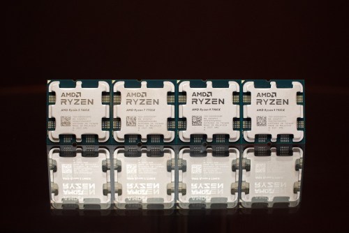 A group shot of Ryzen 7000 CPUs.