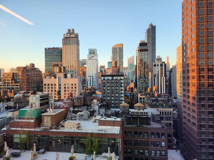 Foto dello skyline di New York City, scattata con il Galaxy Z Flip 4.
