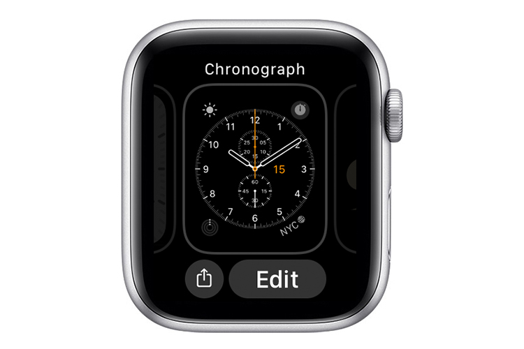 Apple Watch face add mode.