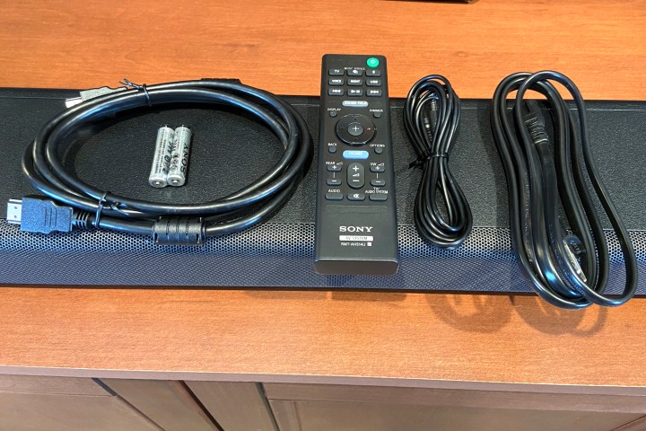 Sony HT-A3000 box contents.