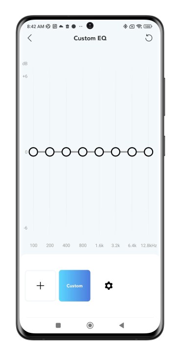 Equalizzatore personalizzato dell'app Soundcore.