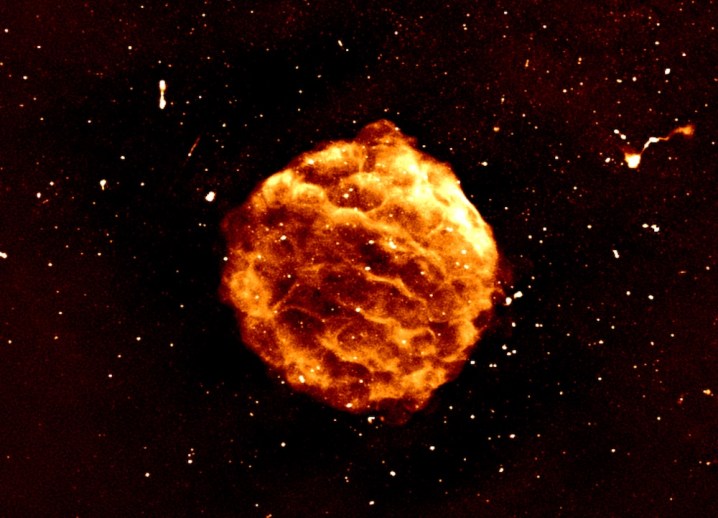 An image of a supernova remnant created by Setonix, Australia's newest supercomputer.