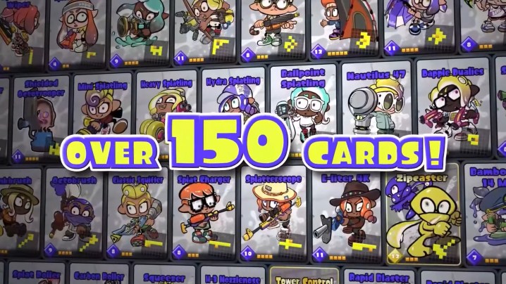 A ton of Splatoon 3 cards.