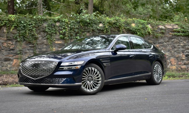 Front three quarter view of the 2023 Genesis Electrified G80.