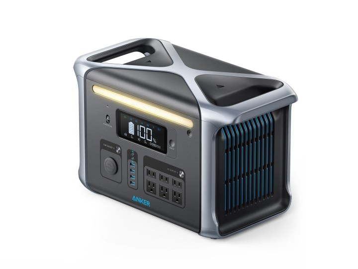 Anker 757 PowerHouse portable power station sits on white background.
