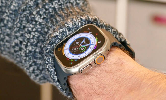 The Apple Watch Ultra's side and Digital Crown,
