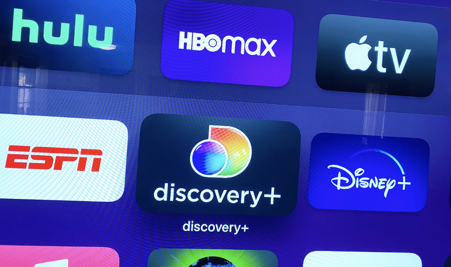 Ícone do aplicativo Discovery+ na tela inicial da Apple TV.