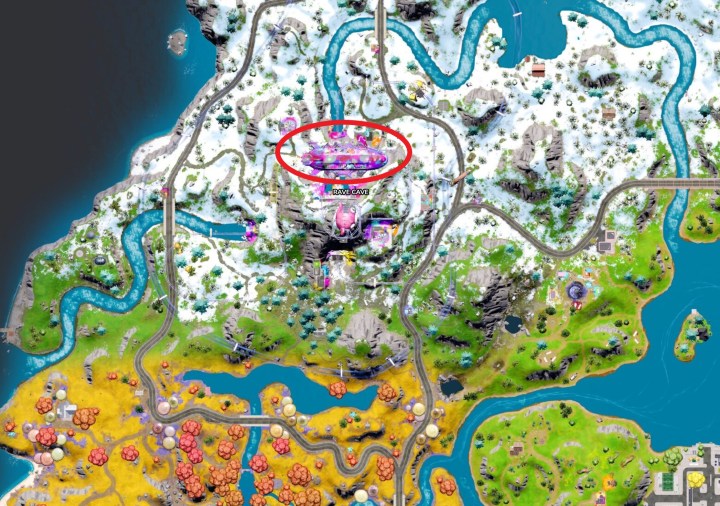 Map of The Flairship in Fortnite.