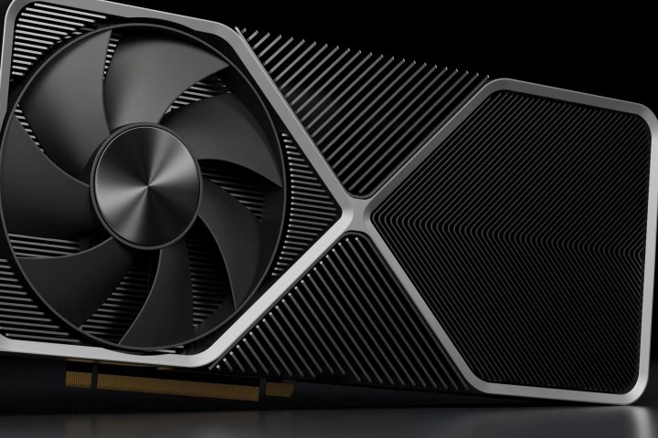 Render of an Nvidia GeForce RTX 4090 graphics card.