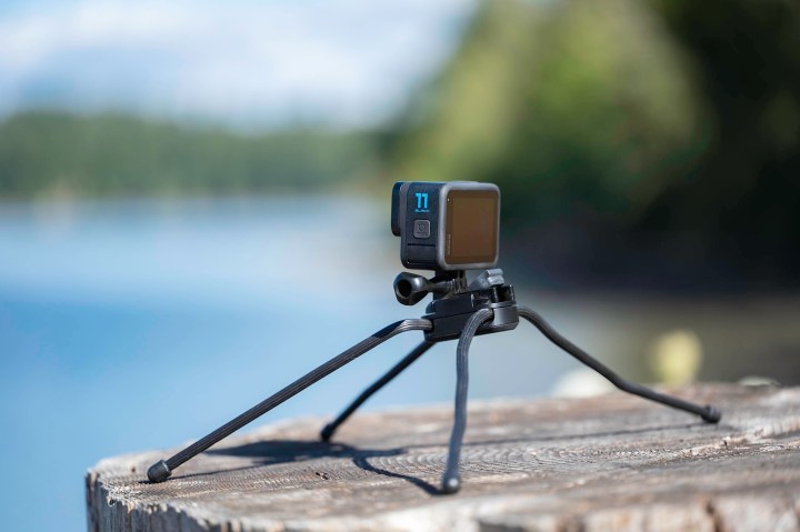 The GoPro Hero 11 Black on the Gumby tripod.