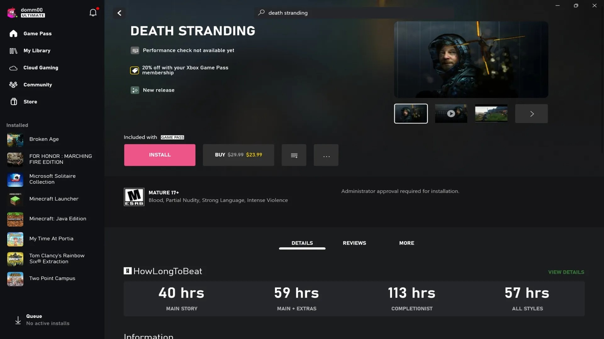 PC version of 'Death Stranding' is blocked from streaming on Xbox