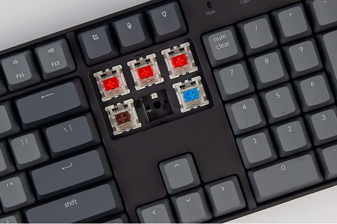 Keyboard with switch colors.