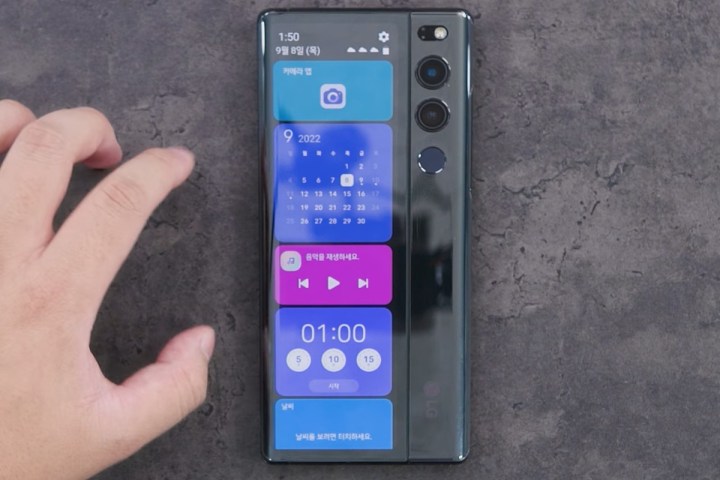 The back face of the LG phone is foldable.