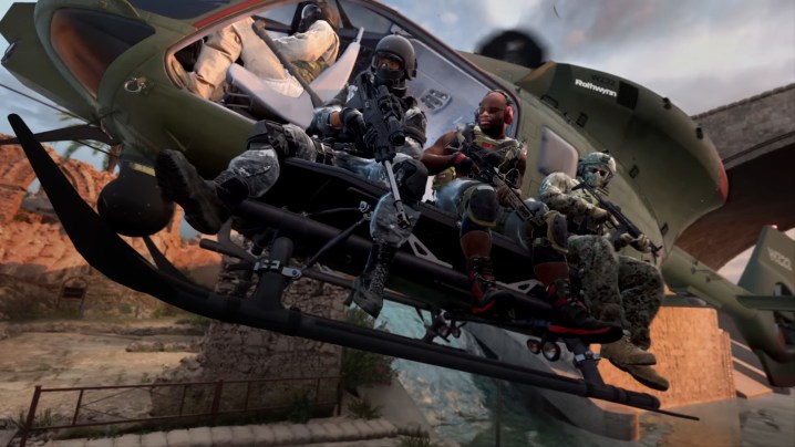 Players in helicopter in Call of Duty: Modern Warfare II.