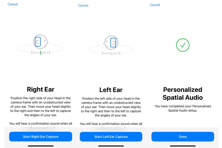 Personalize Spatial Audio Steps for ears.