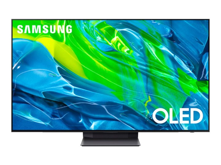 The Samsung 55-inch S95B OLED 4K Smart TV against a white background.