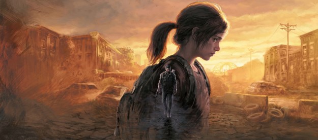 Side view of Ellie from The Last of Us Part I.