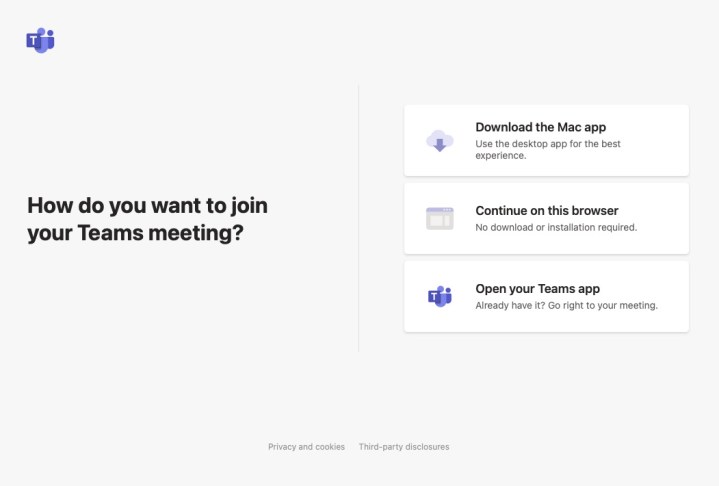 Join a Microsoft Teams meeting.