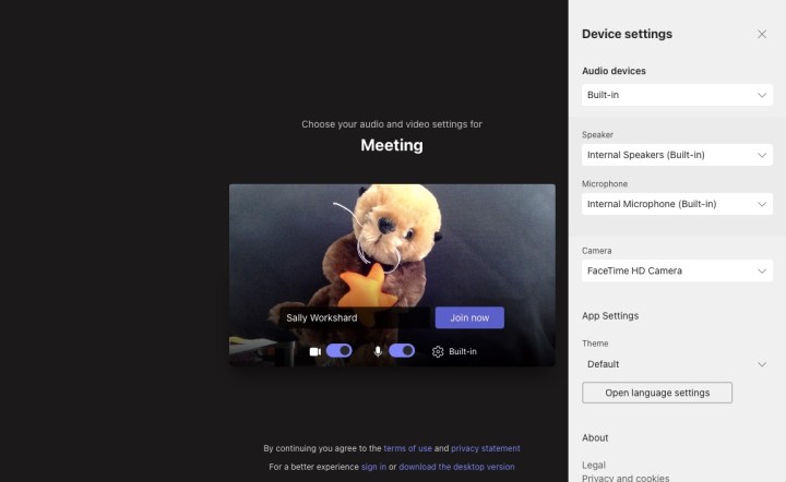 Captura de tela do Microsoft Teams.