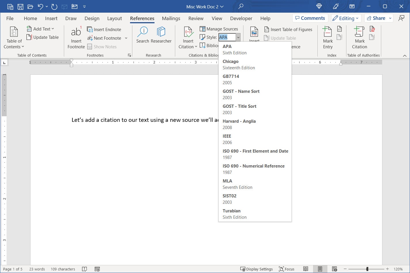 How to create a bibliography in Word on Windows and Mac