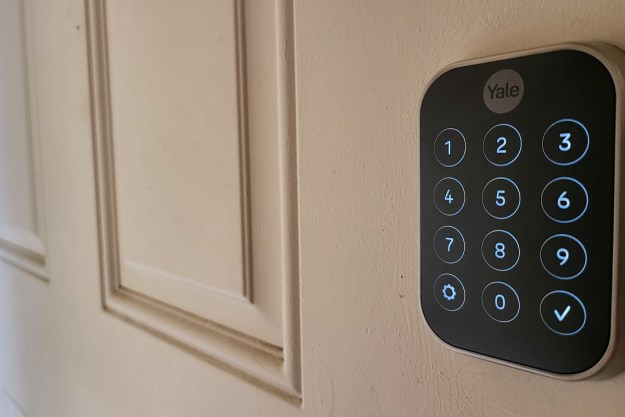 The Yale Assure Lock 2 installed on the outside of a door.