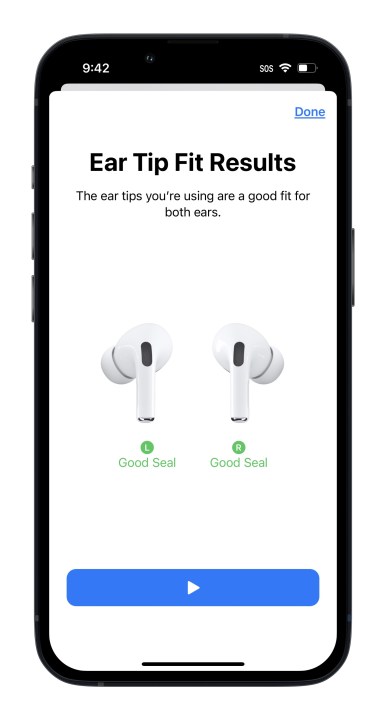 Fit test AirPods Pro 2 in iOS 16.