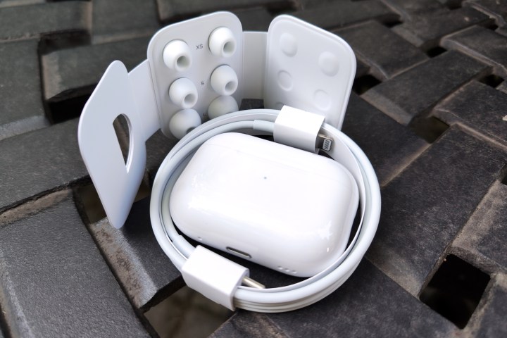 Apple AirPods Pro 2 with accessories.
