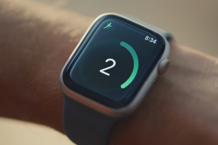 Exécution de l'interface utilisateur sur Apple Watch Series 8.