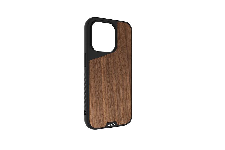Mous Walnut Phone Case for iPhone 14 Plus.