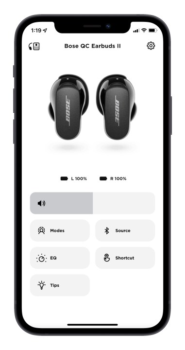 Bose Music App home page.