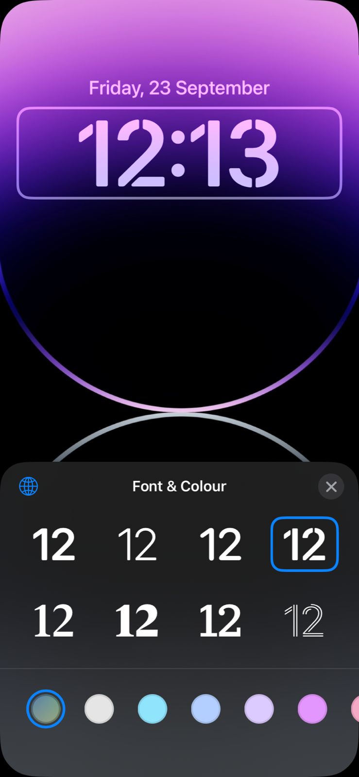 iOS 16 lock screen menu