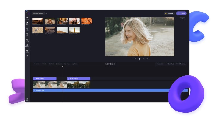 Clipchamp-Videoeditor läuft unter Windows.