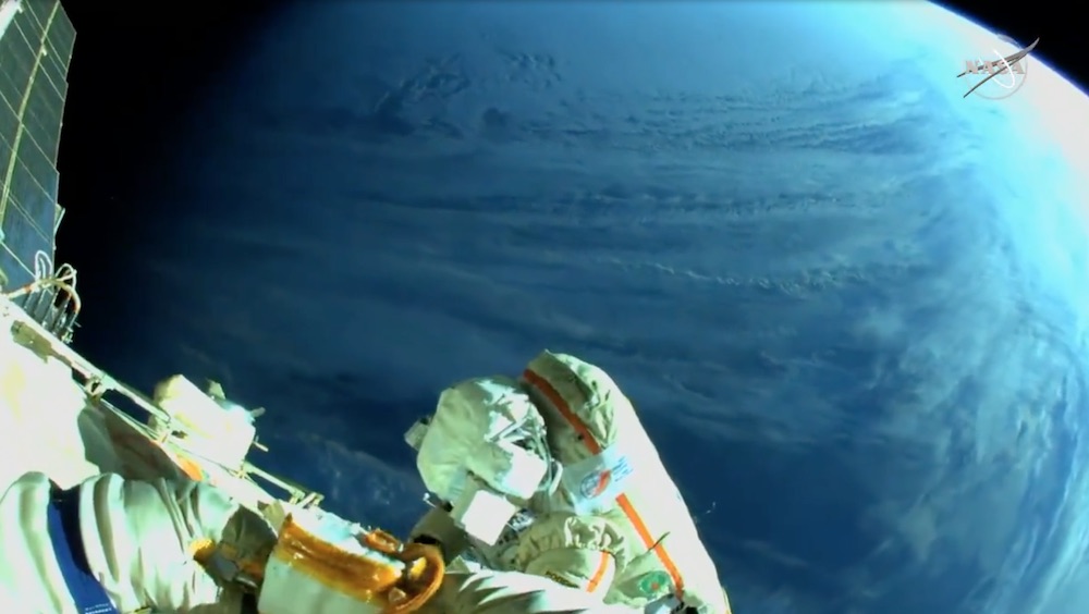NASA spacewalk video shows dramatic view of Earth