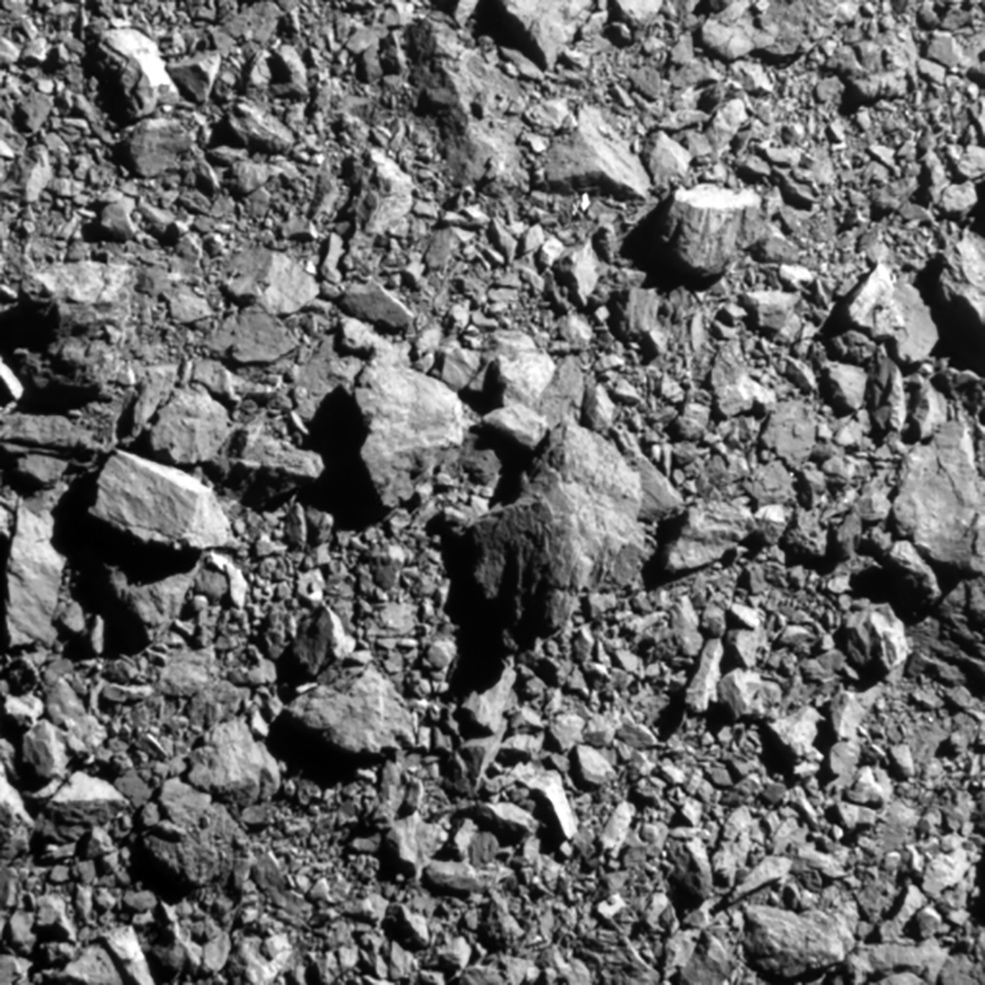O asteroide Dimorphos visto da espaçonave DART da NASA.