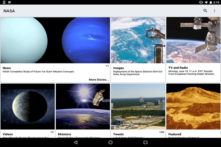 NASA app.