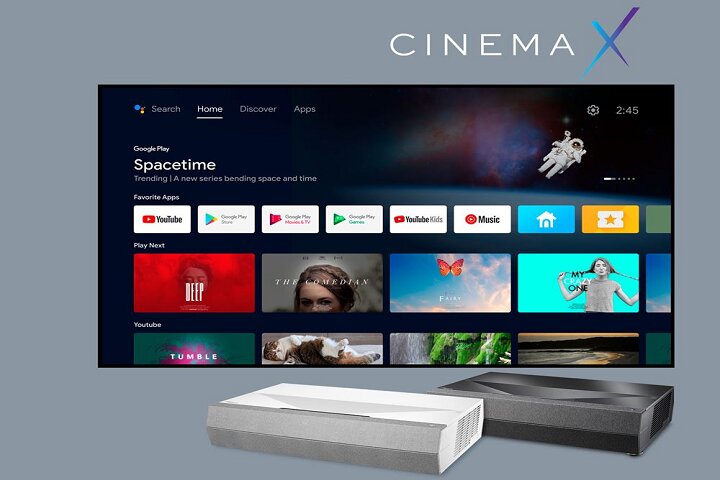 Projetores de home theater UHD 4K da série CinemaX D2.