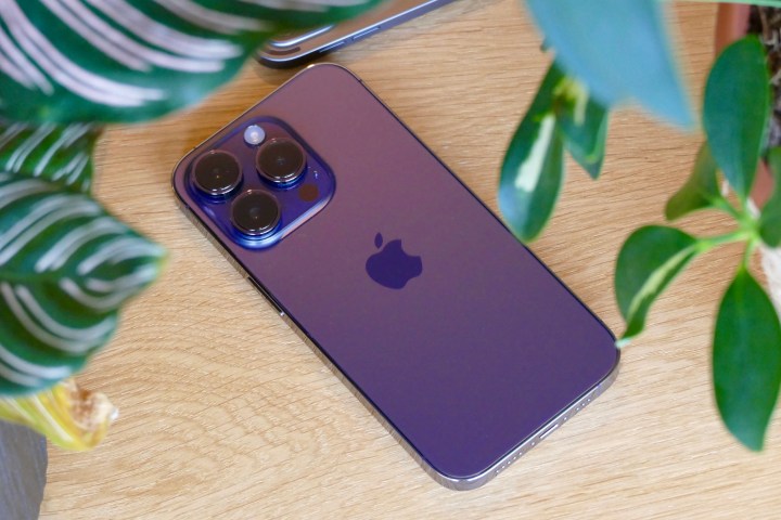 The Deep Purple color iPhone 14 Pro.