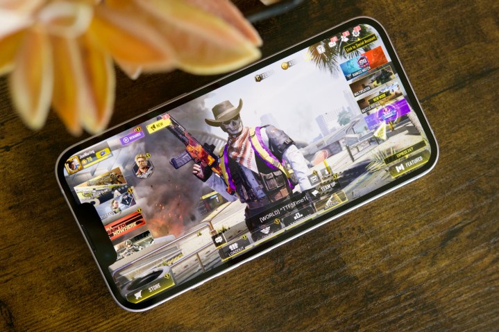 Call of Duty: Mobile on an iPhone 14.