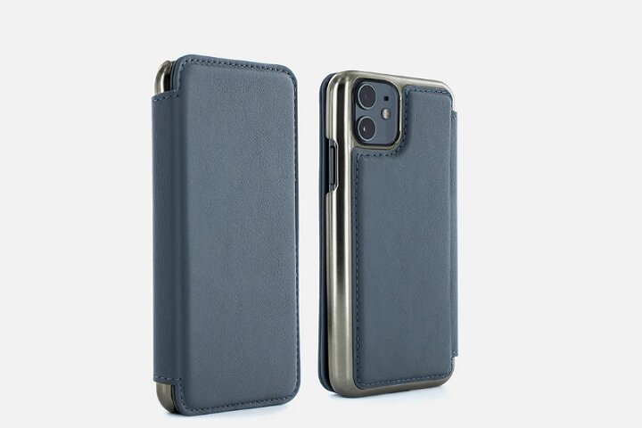 greenwich blake leather folio case for iphone 11.