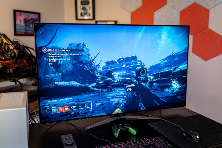Destiny 2 on the UltraGear 48-inch OLED monitor.