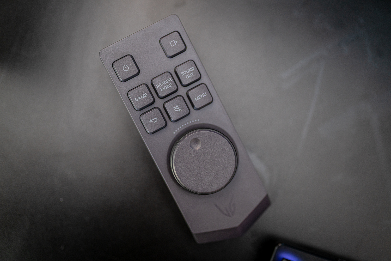 The remote for the LG 48-inch UltraGear monitor.