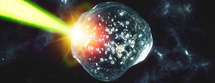 A chuva de diamantes pode ocorrer em planetas gigantes de gelo na presença de oxigênio.