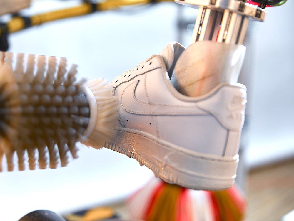 BILL, Nike's sneaker-cleaning robot.