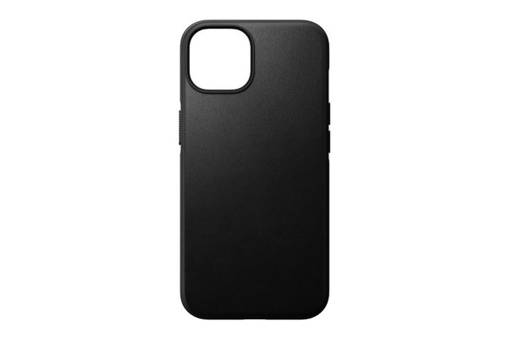 The Nomad Leather Modern Case in black for the iPhone 14.