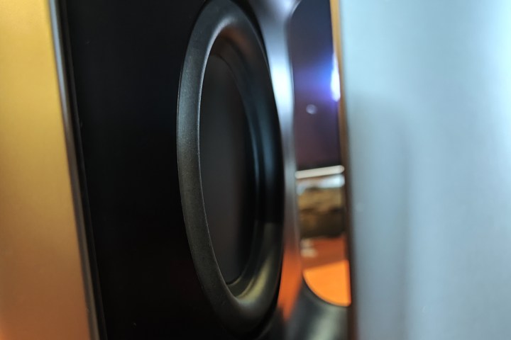 Close-up of Sonos Sub Mini bass driver.