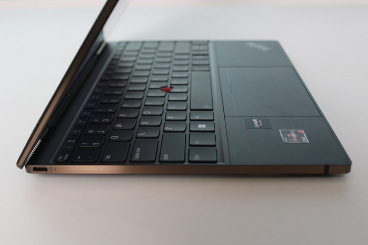 The keyboard of the ThinkPad Z13.