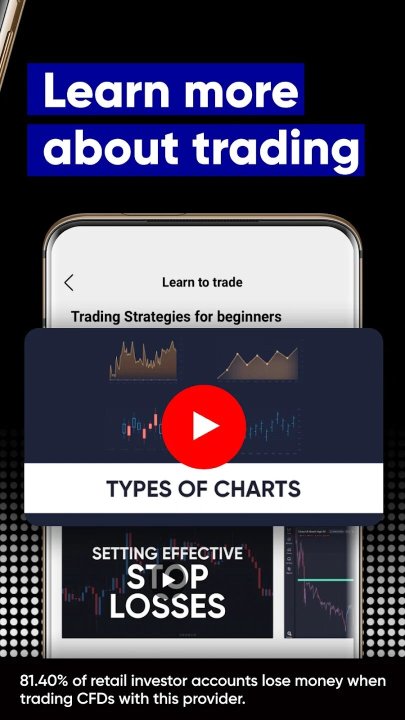 Capital.com trading app.