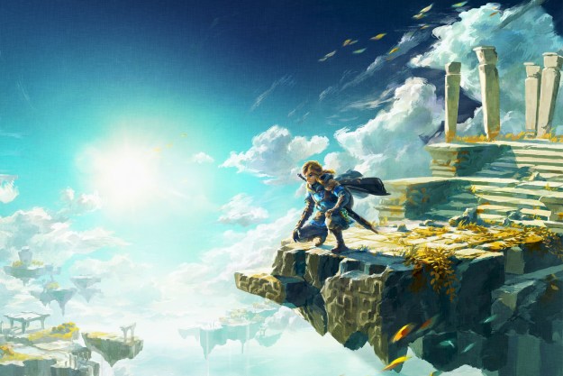 Link on island in the sky in Tears of the Kingdom.