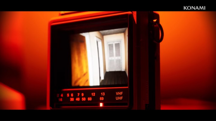 Footage of a hallway on a CRTV.