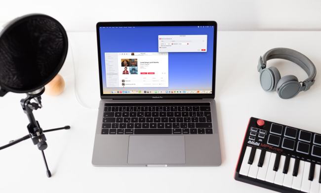 Creating a Smart Playlist in Music on a MacBook.